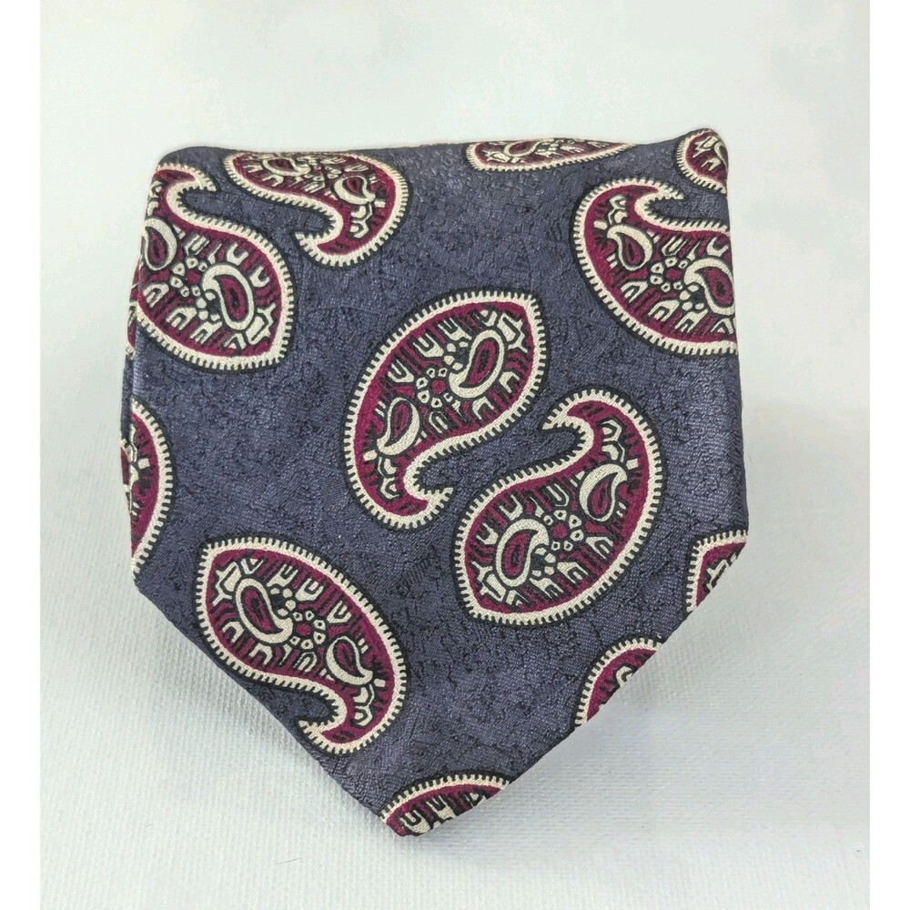 Robert Talbott Best Of Class Men's Handsewn Silk Blue Paisley Pattern Neck Tie